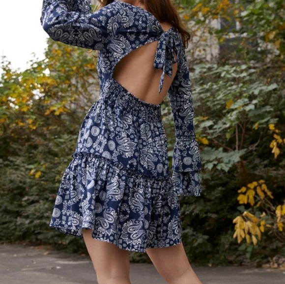 Paisley Tie Back Dress - Picture 3 of 7